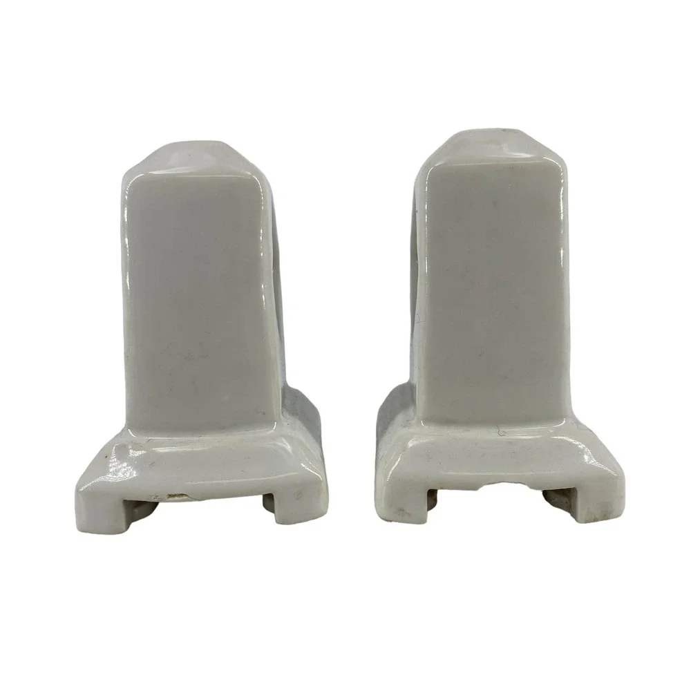 Vintage Ceramic Towel Bar Brackets for Square Rod Bathroom Restoration